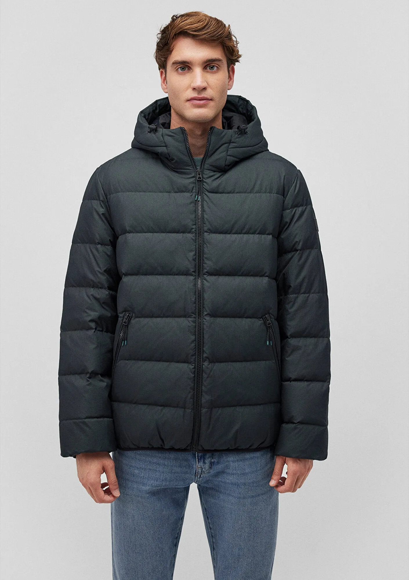 Hooded Green Puffer Jacket