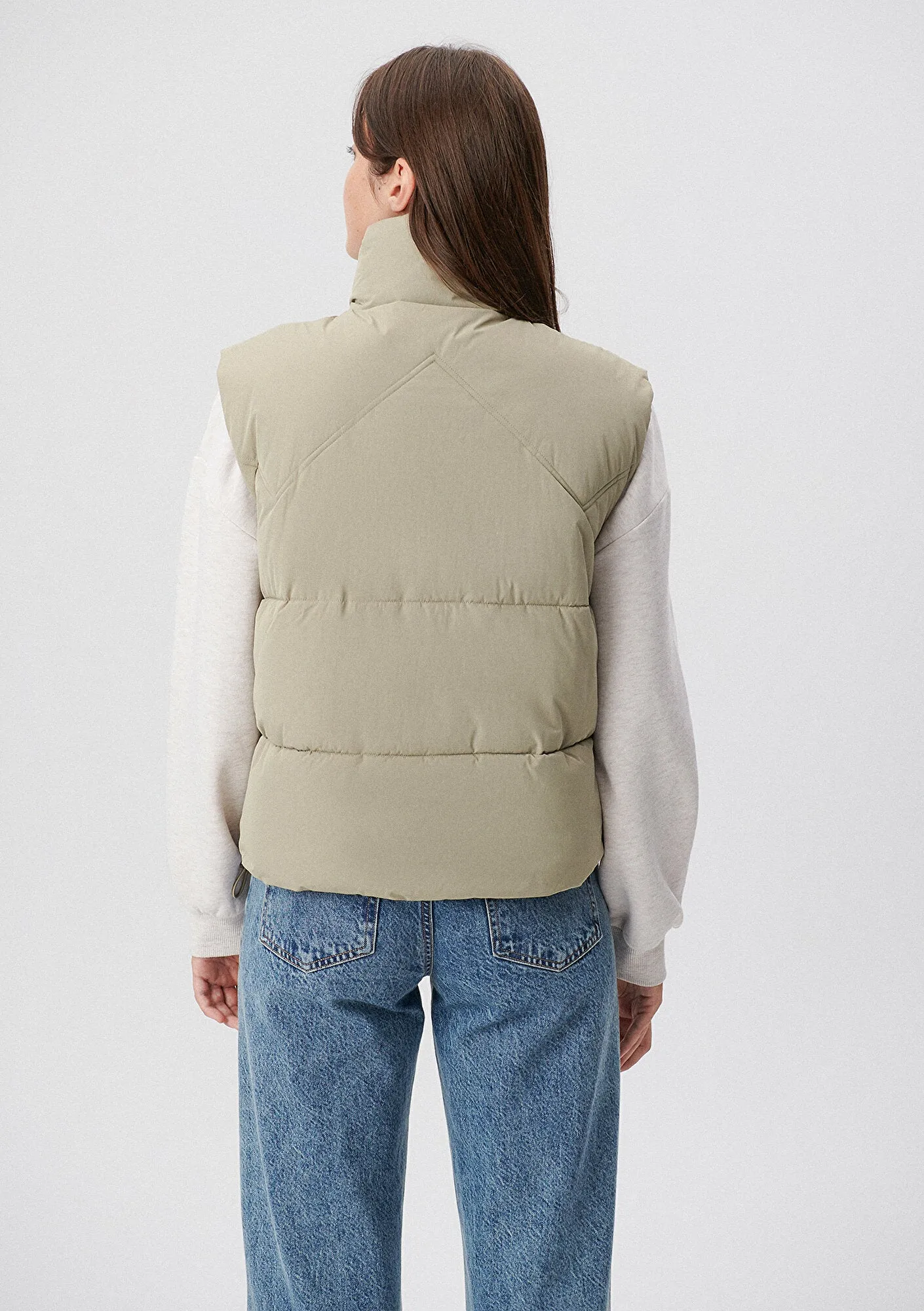 Hooded Green Puffer Vest