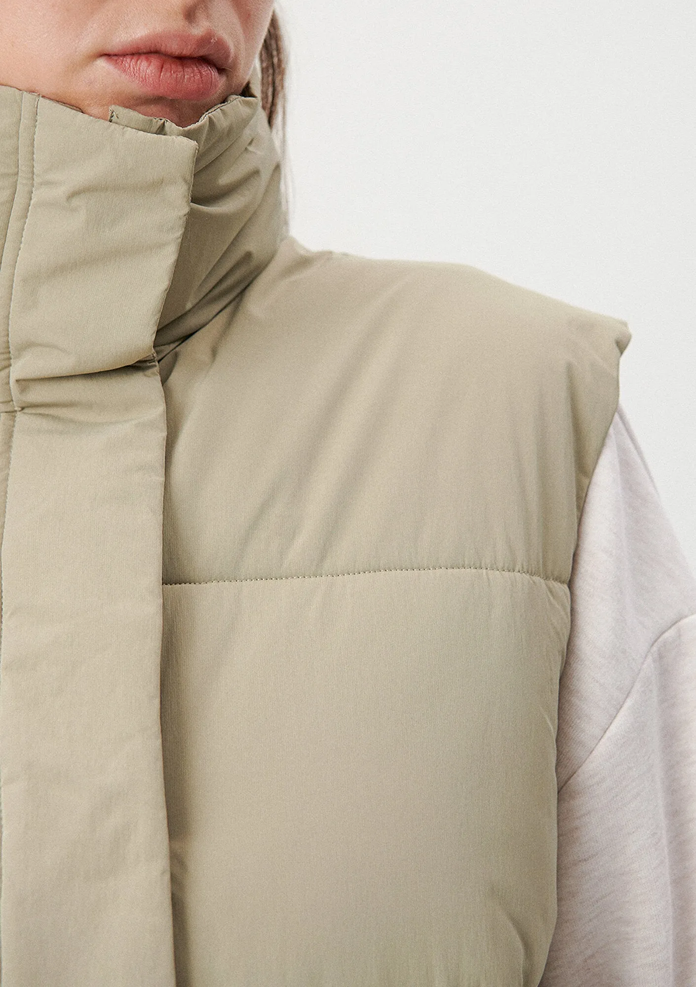 Hooded Green Puffer Vest
