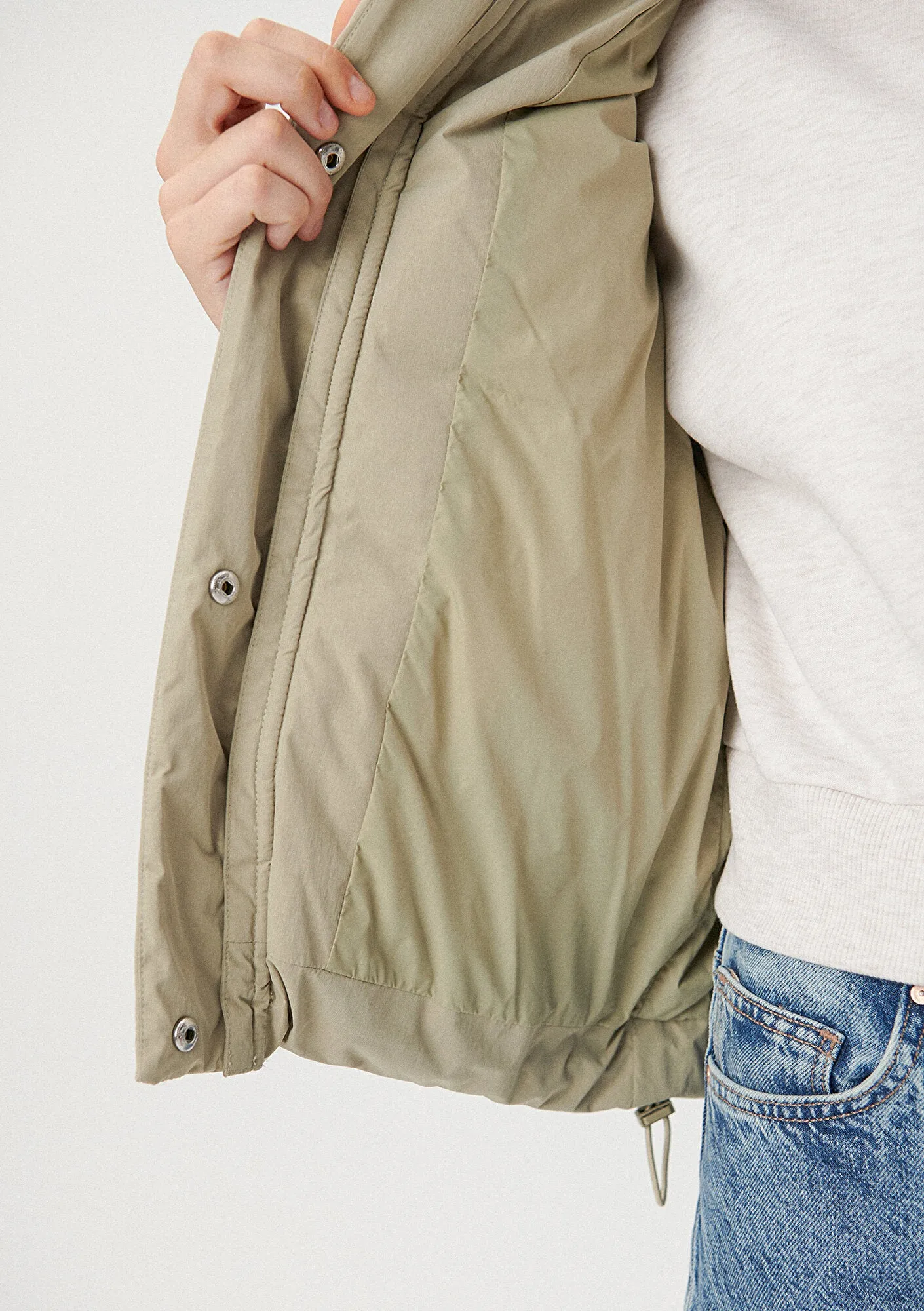 Hooded Green Puffer Vest