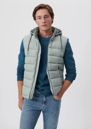 Hooded Grey Puffer Vest