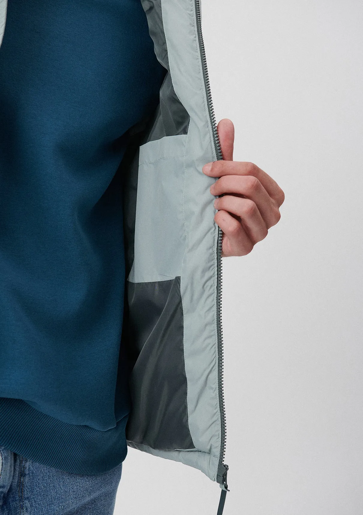 Hooded Grey Puffer Vest