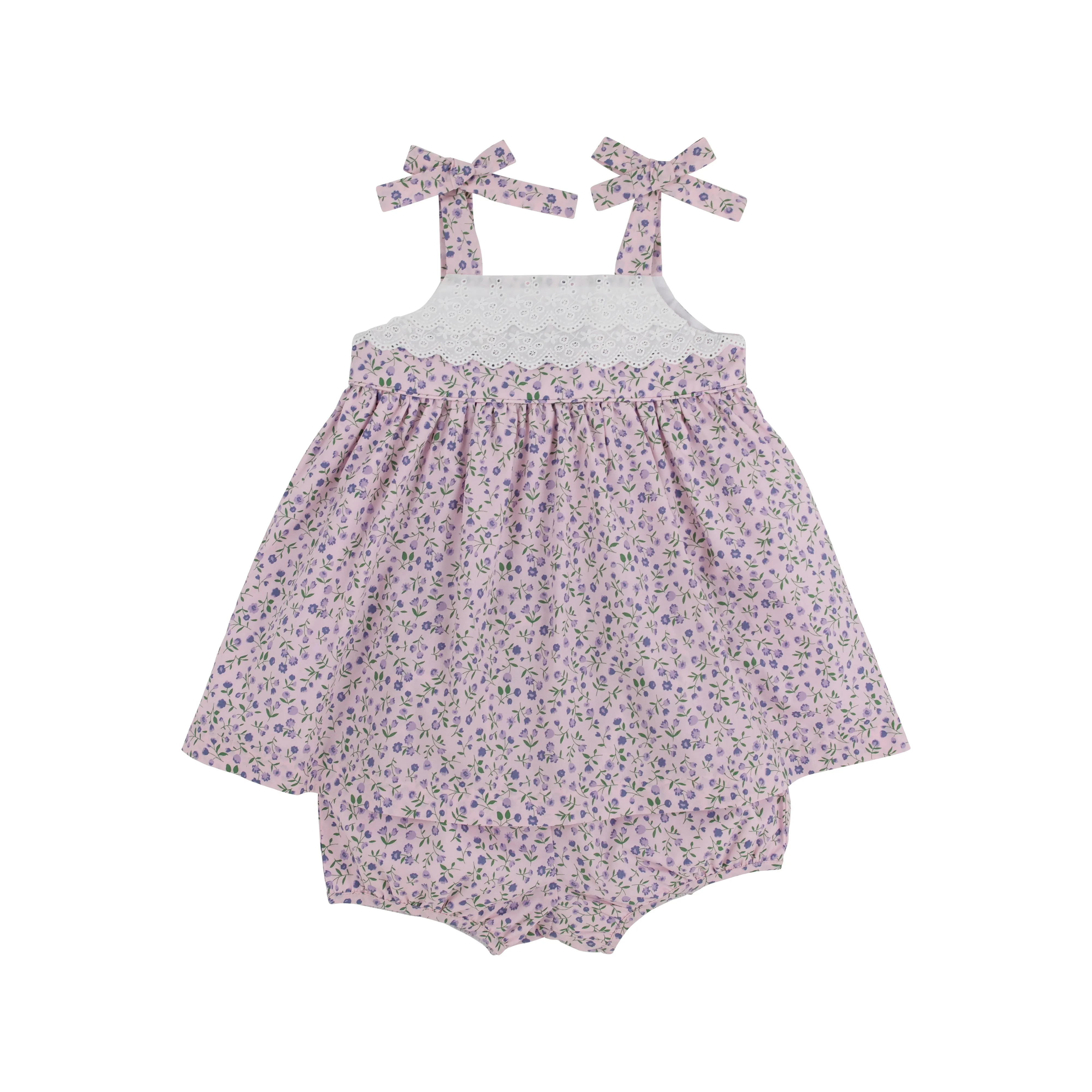 Idabelle Bloomer Set - Tuxedo Park Tulips with Worth Avenue White