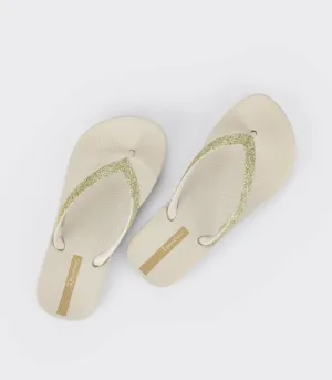 Ipanema Kid's Ana Sparkle Flip Flop - Beige / Glitter Beige