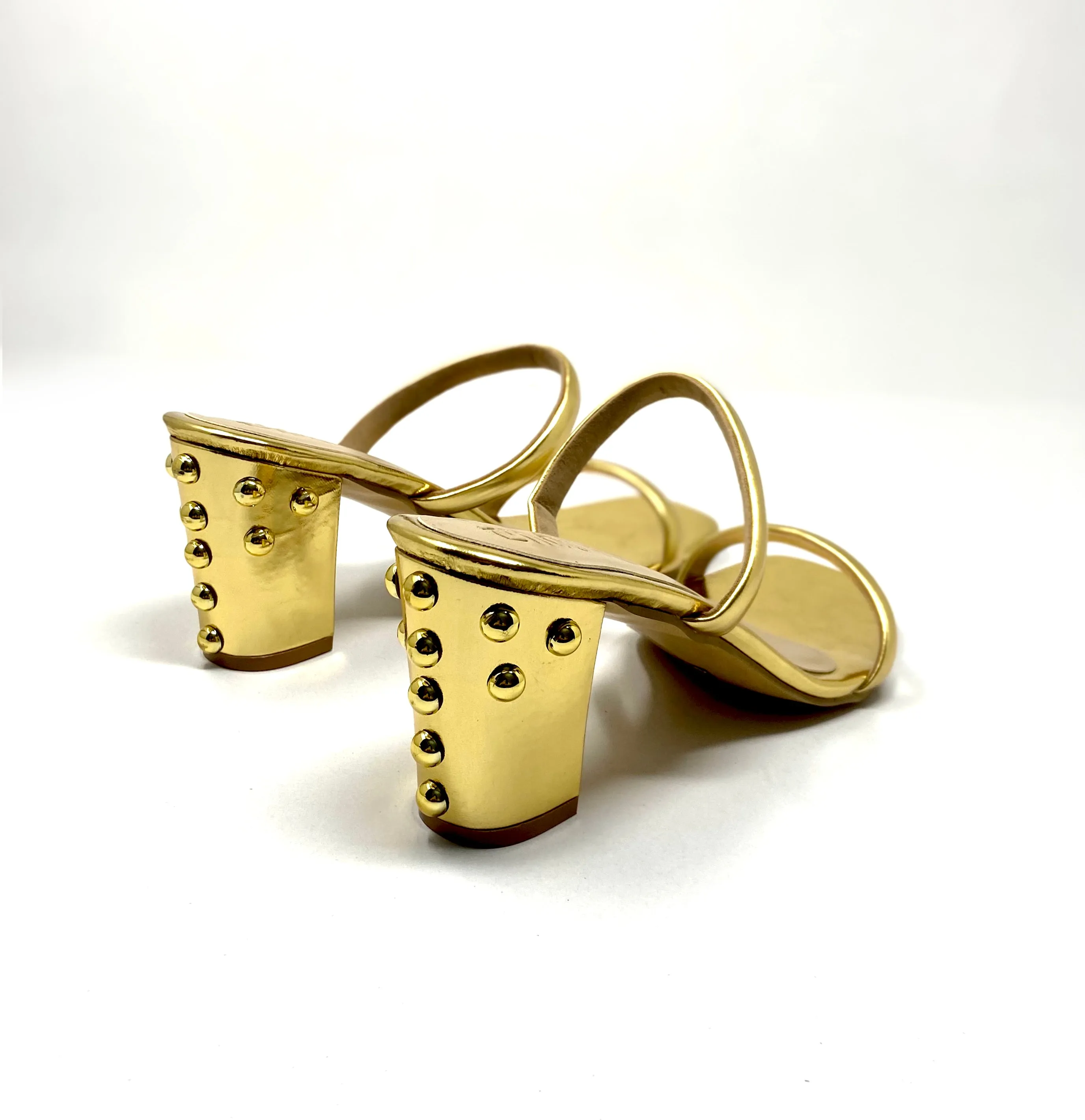 Isla Gold Block Heels