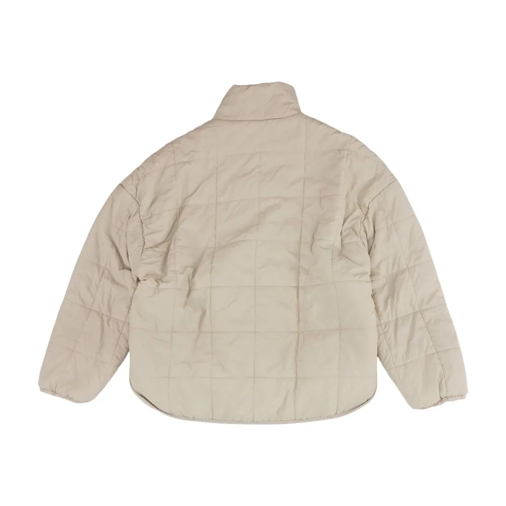 Ivory Solid Puffer Jacket