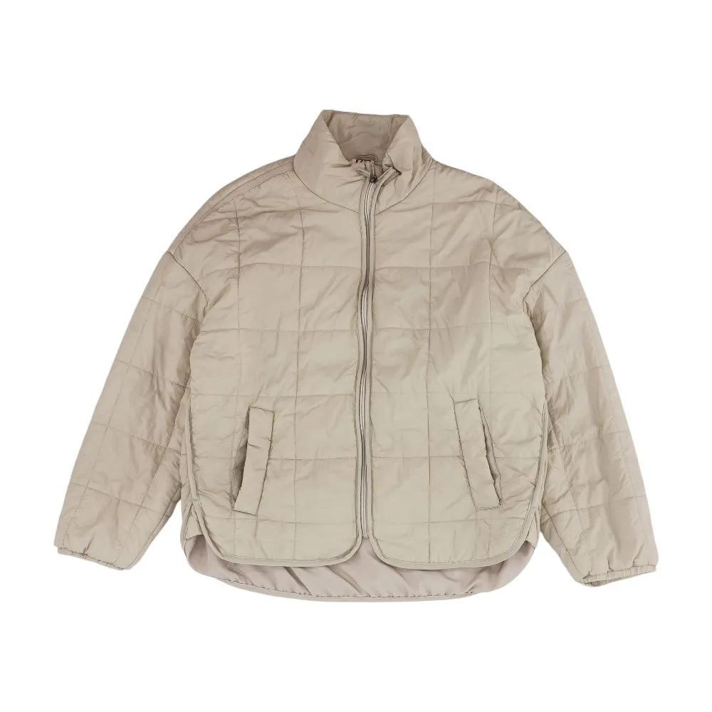 Ivory Solid Puffer Jacket