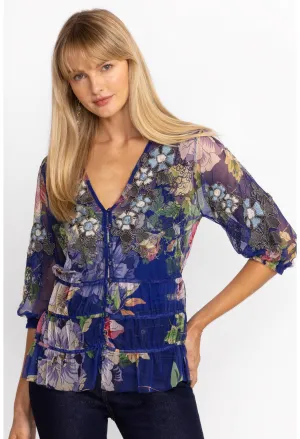 Johnny Was Mazzy Ruched Blouse