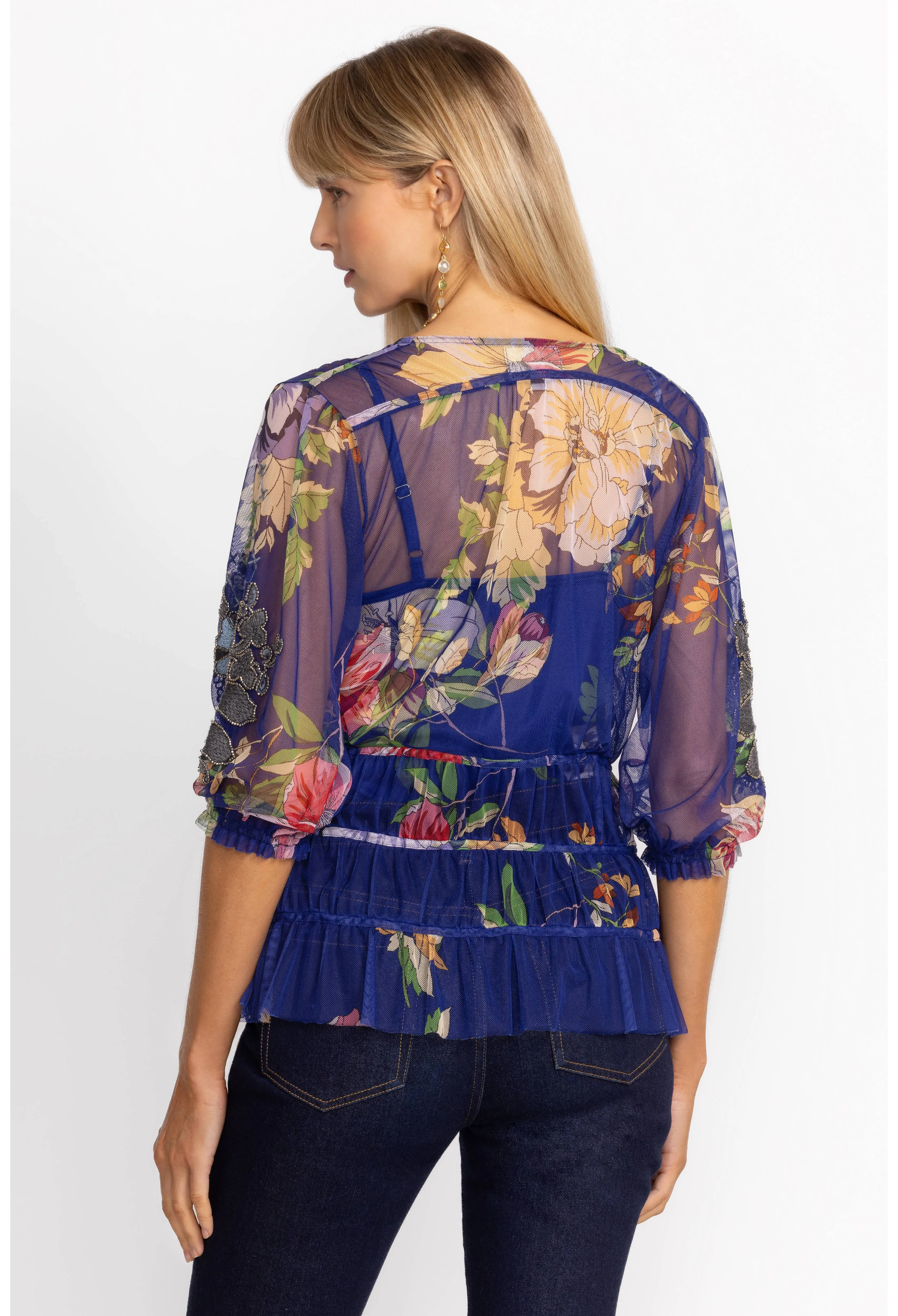 Johnny Was Mazzy Ruched Blouse