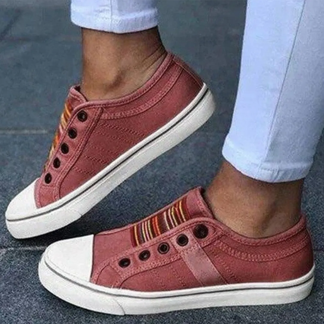Keira® | Women's Casual Leather Slip-On Sneakers