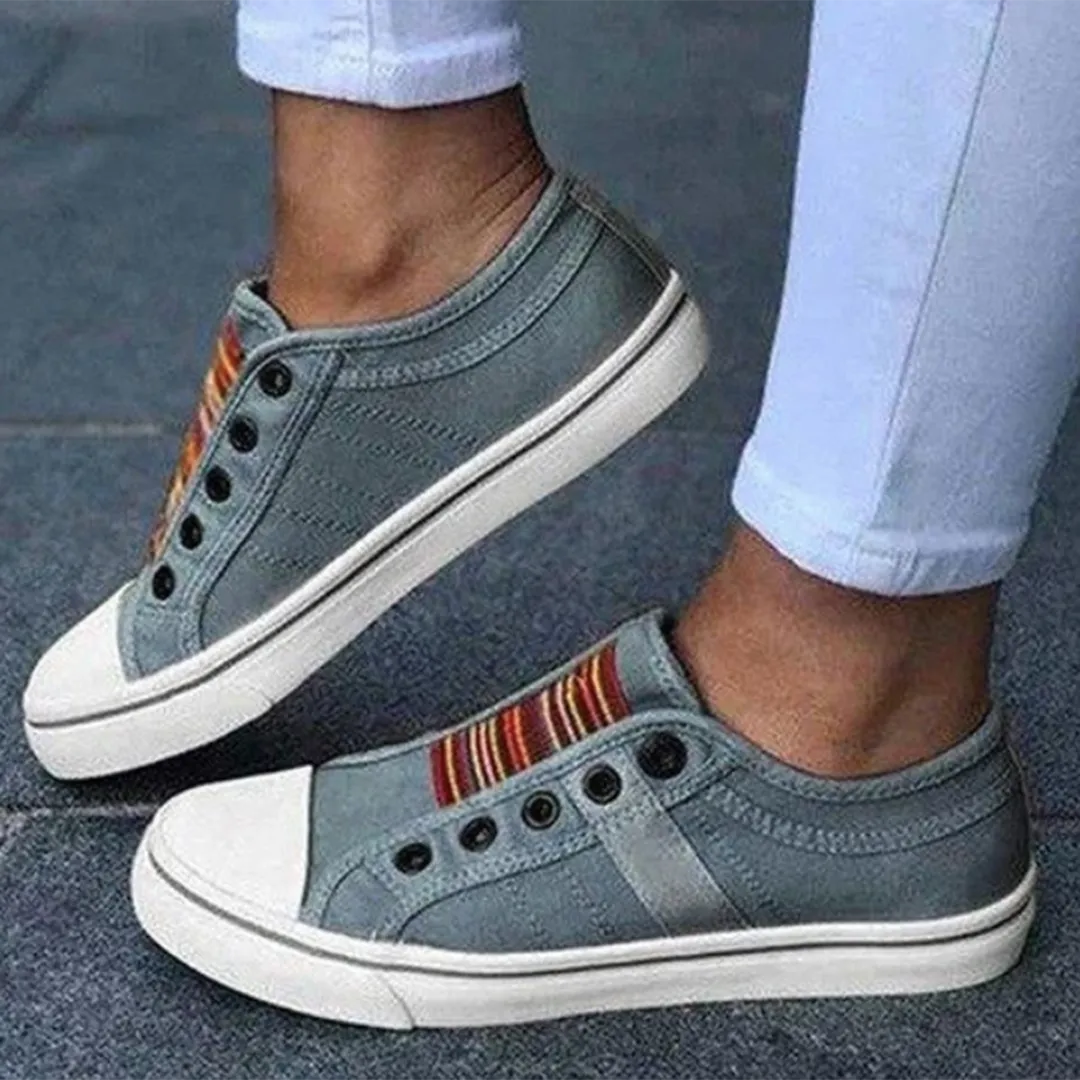 Keira® | Women's Casual Leather Slip-On Sneakers