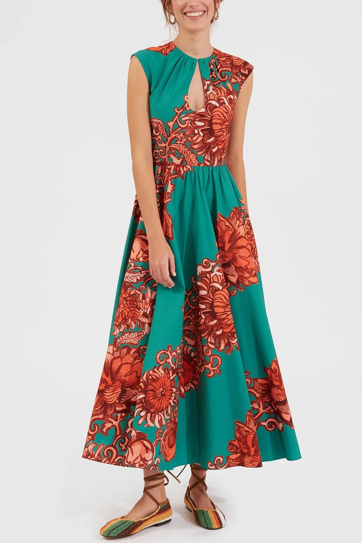 Keyhole Dress in Anemone Ghirlanda