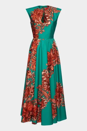 Keyhole Dress in Anemone Ghirlanda