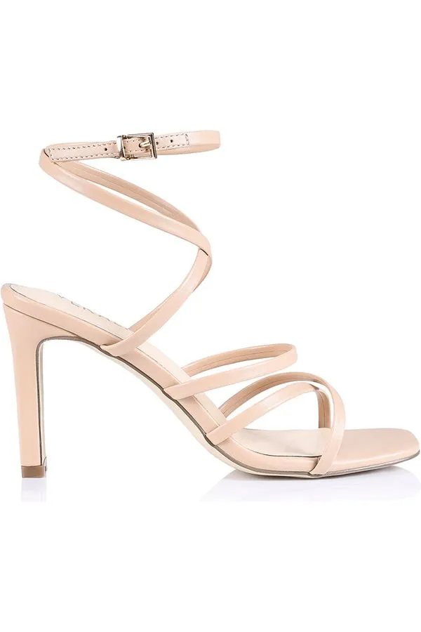 Kindred Strappy Block Heels Nude
