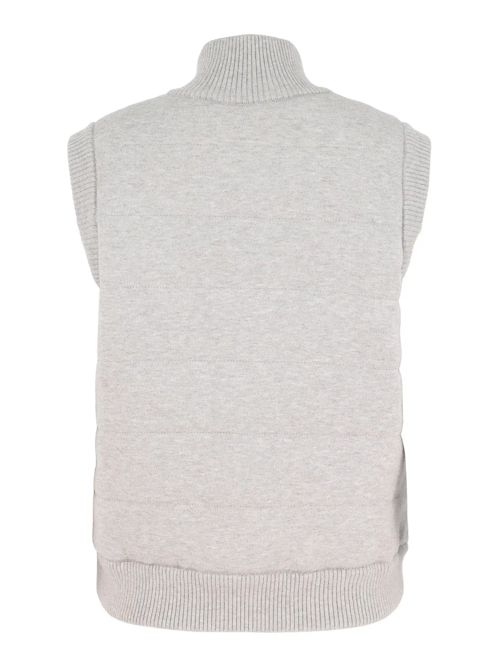 Kinross Quilted Zip Vest in Pebble