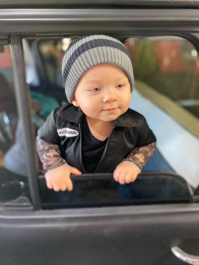 Knuckleheads  Infant and Toddler Navy Mechanic Coverall