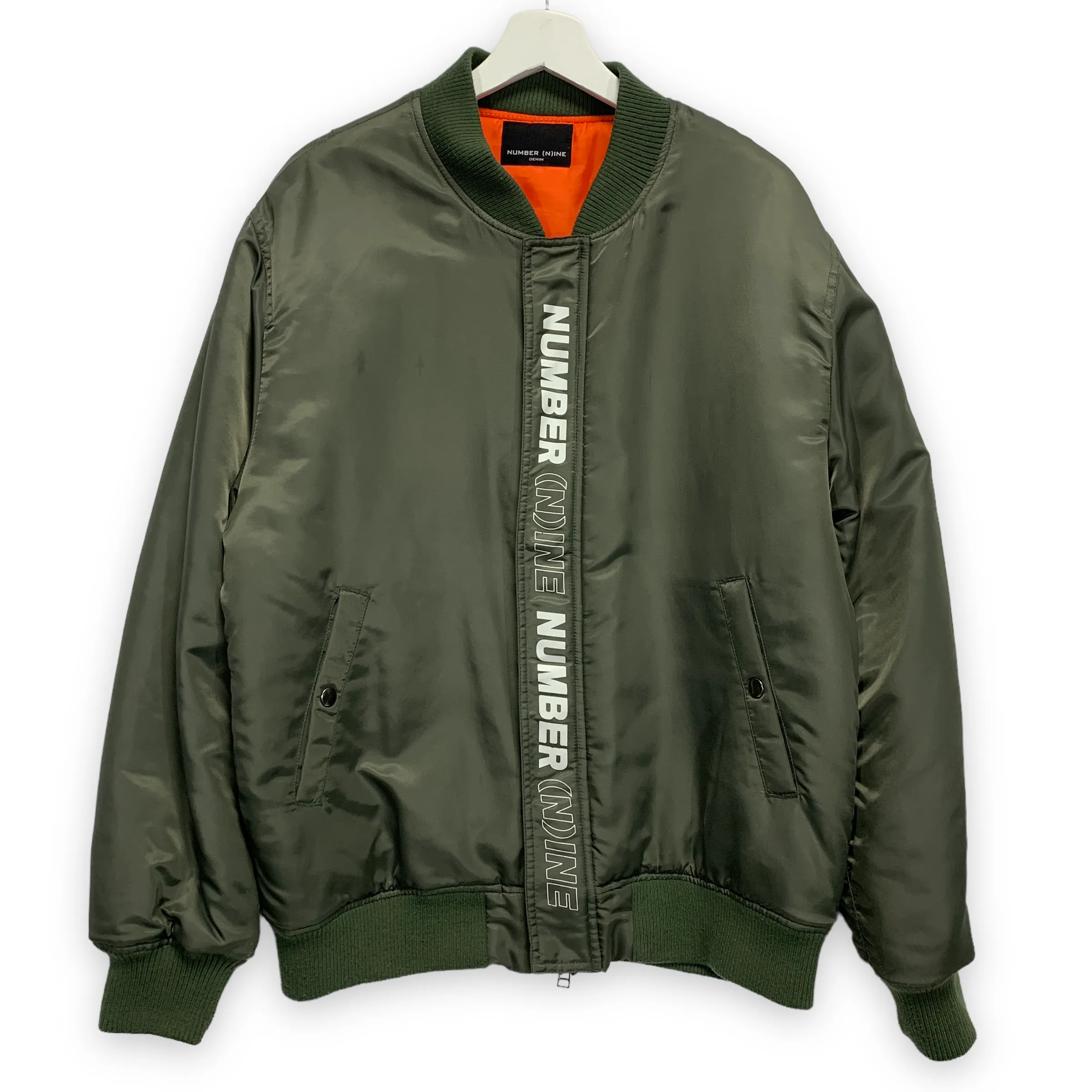 [L] Number Nine Logo MA-1 Bomber Jacket Olive