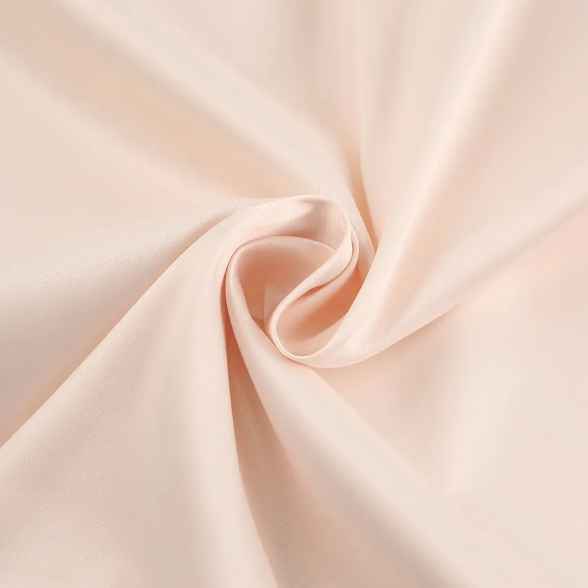 Lantern Bubble Sleeve Satin Midi Dresses