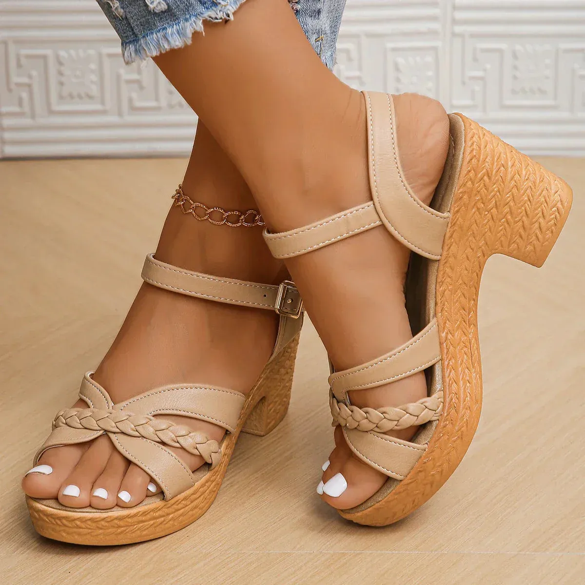 Laura™ High-Heeled Ankle Strap Platform Sandals