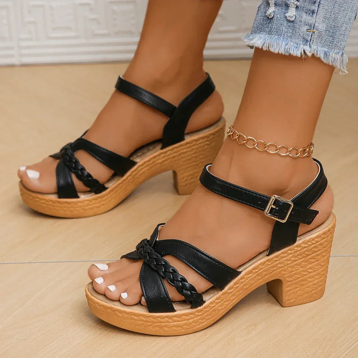 Laura™ High-Heeled Ankle Strap Platform Sandals