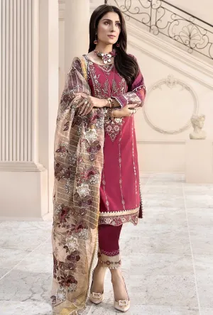 Lawn Designer Dress in Maroon Color #M0125