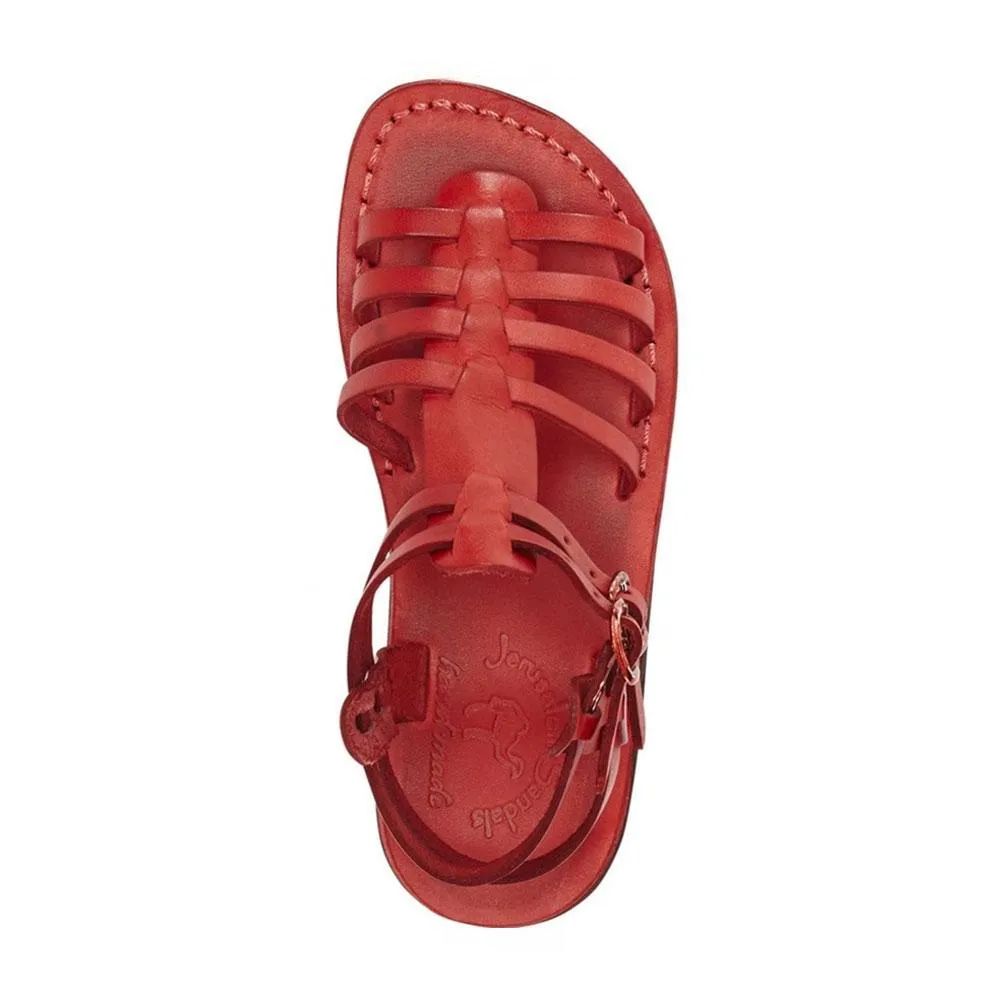 Leah - Leather Gladiator Sandal | Red