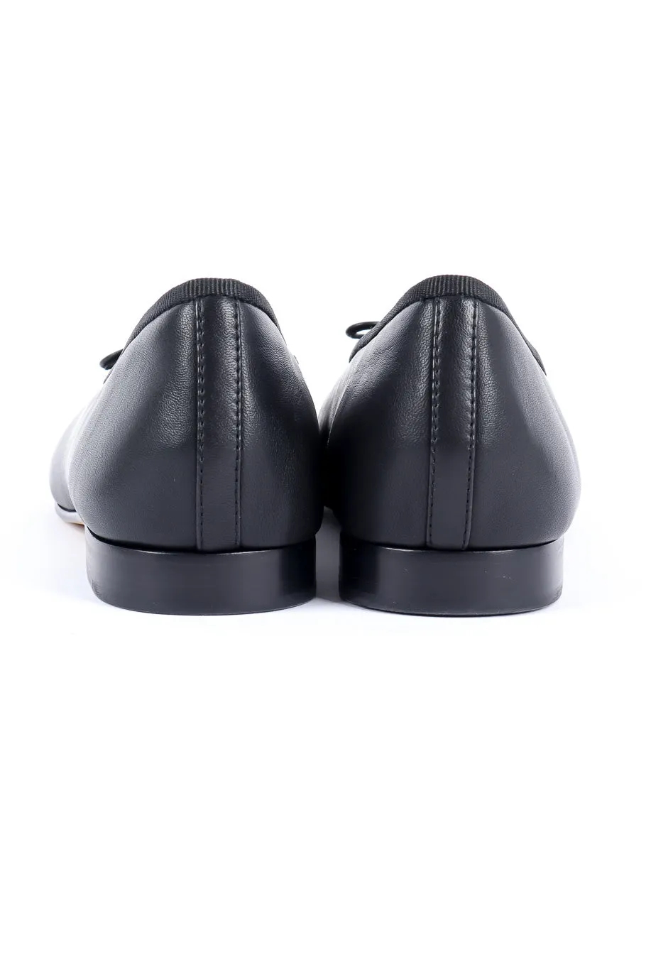 Leather CC Logo Ballet Flats