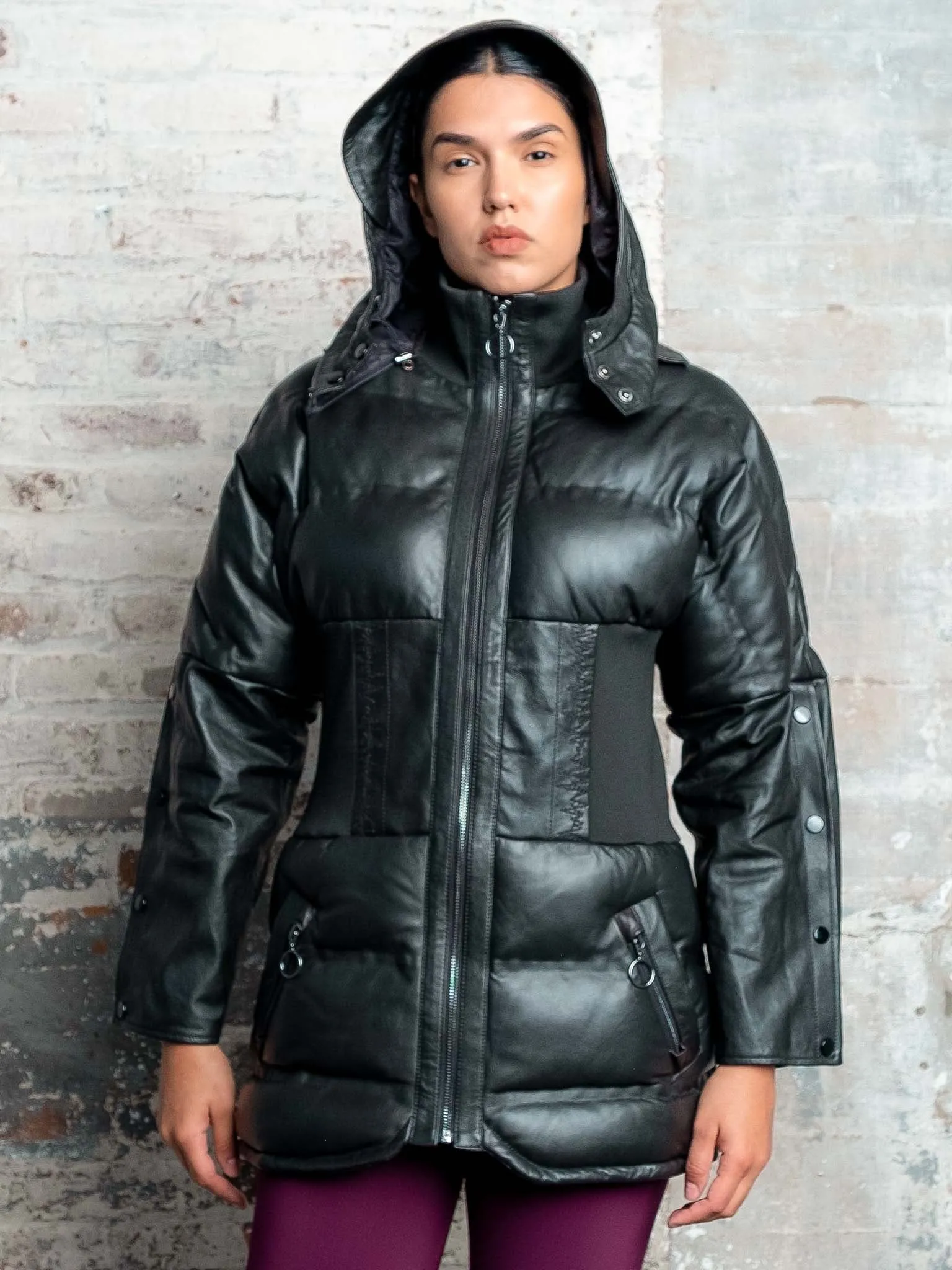 Leather Neurowave Puffer