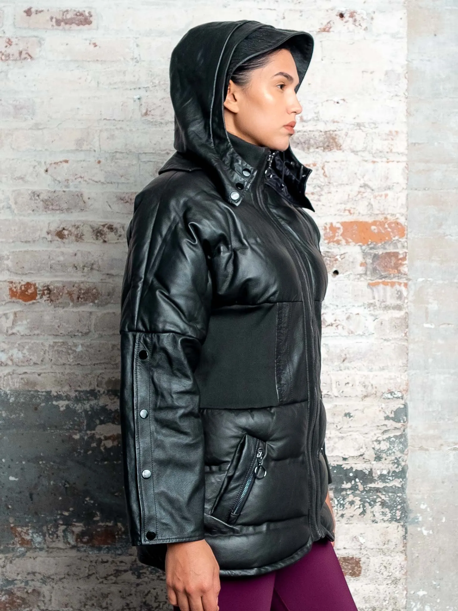 Leather Neurowave Puffer