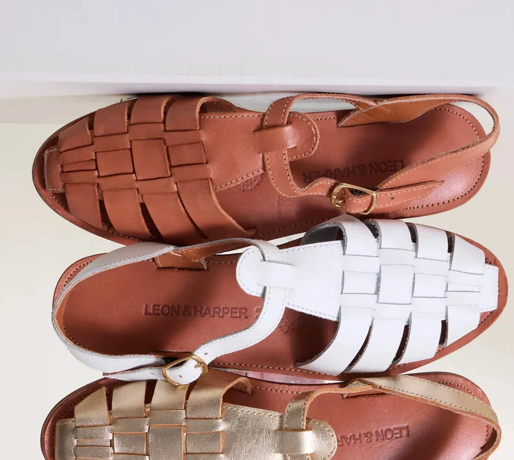 Leon & Harper  Cancun P24 Spartan Sandals White