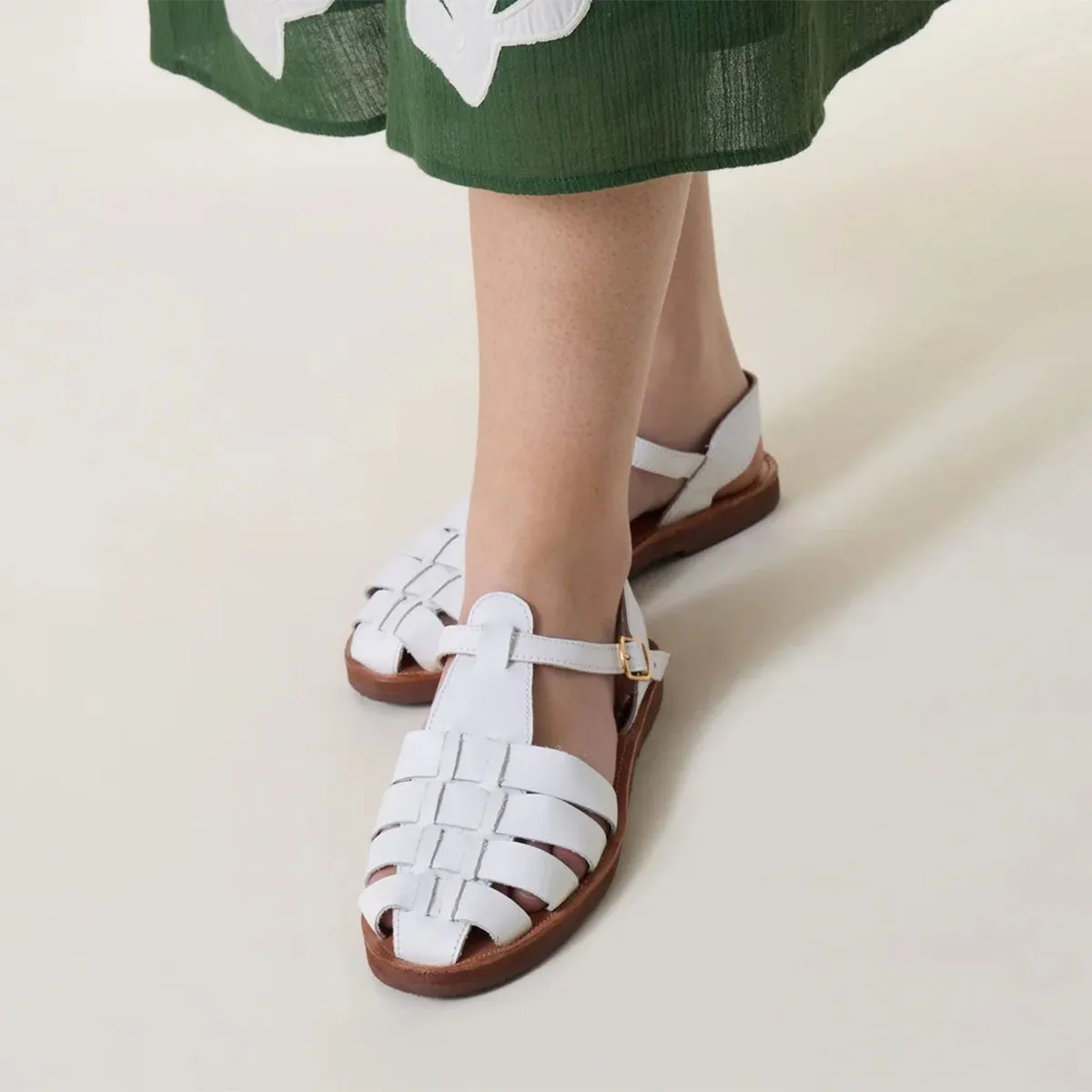 Leon & Harper  Cancun P24 Spartan Sandals White