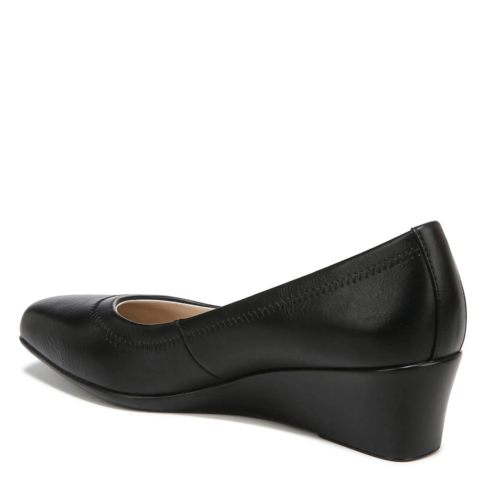 LifeStride Women's Groovy Wedge Pump, Black, 7 W US
