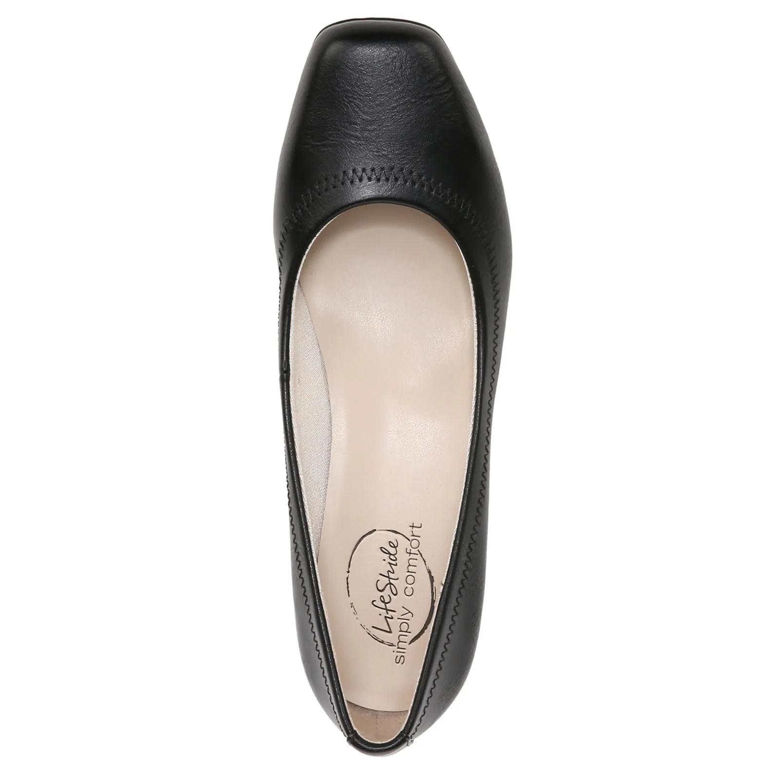 LifeStride Women's Groovy Wedge Pump, Black, 7 W US