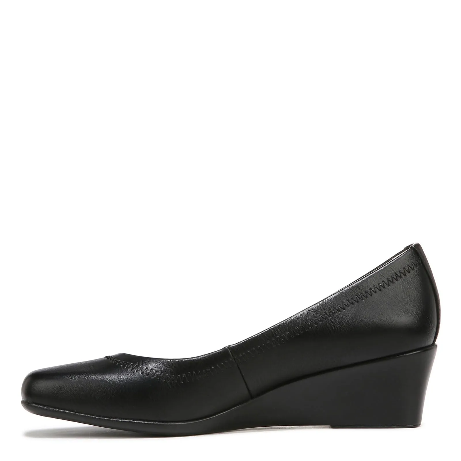 LifeStride Women's Groovy Wedge Pump, Black, 7 W US