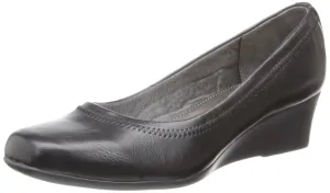 LifeStride Women's Groovy Wedge Pump, Black, 7 W US