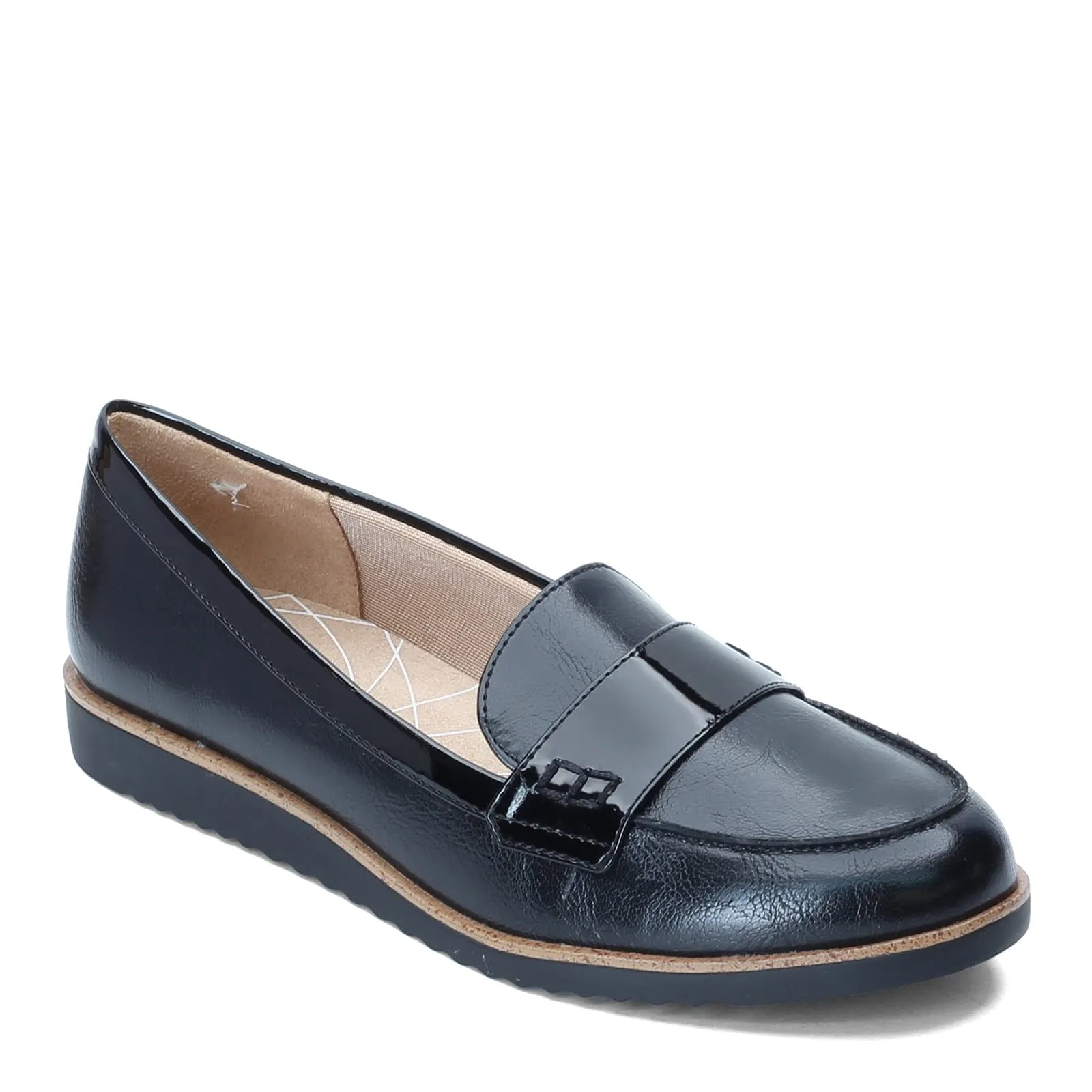 LifeStride Womens Zee Loafer, Black, 7.5 US