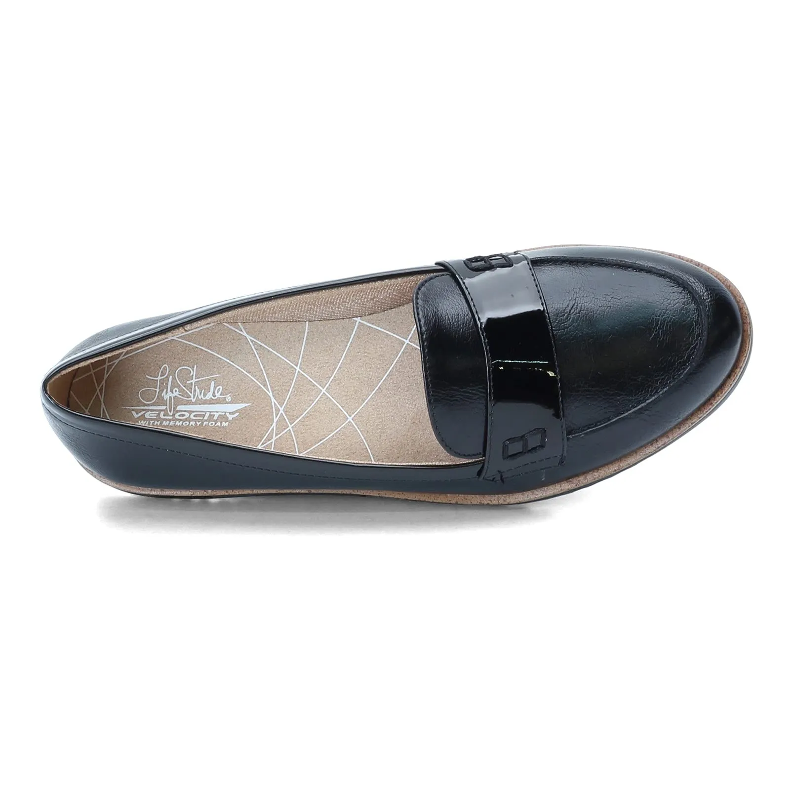 LifeStride Womens Zee Loafer, Black, 7.5 US