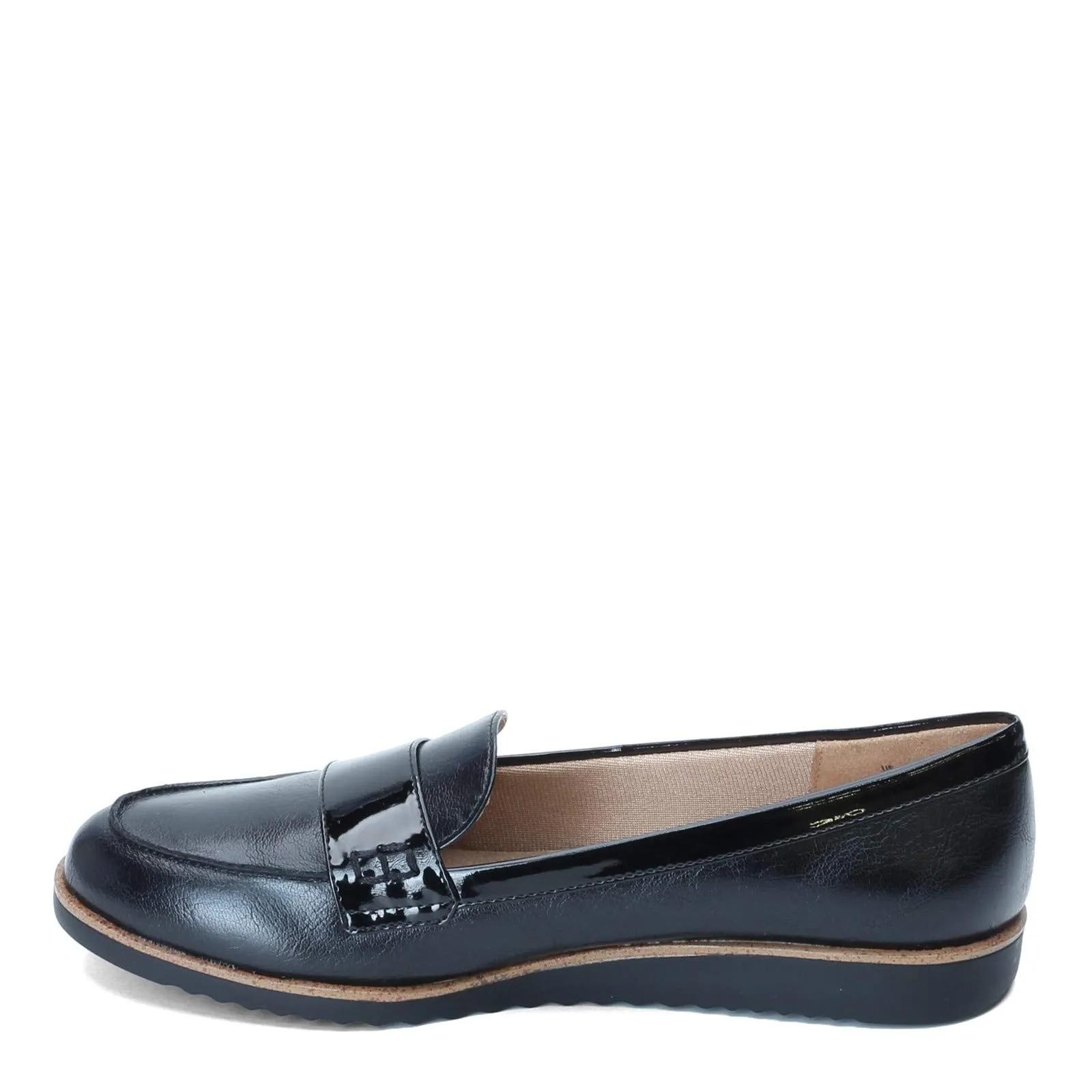 LifeStride Womens Zee Loafer, Black, 7.5 US
