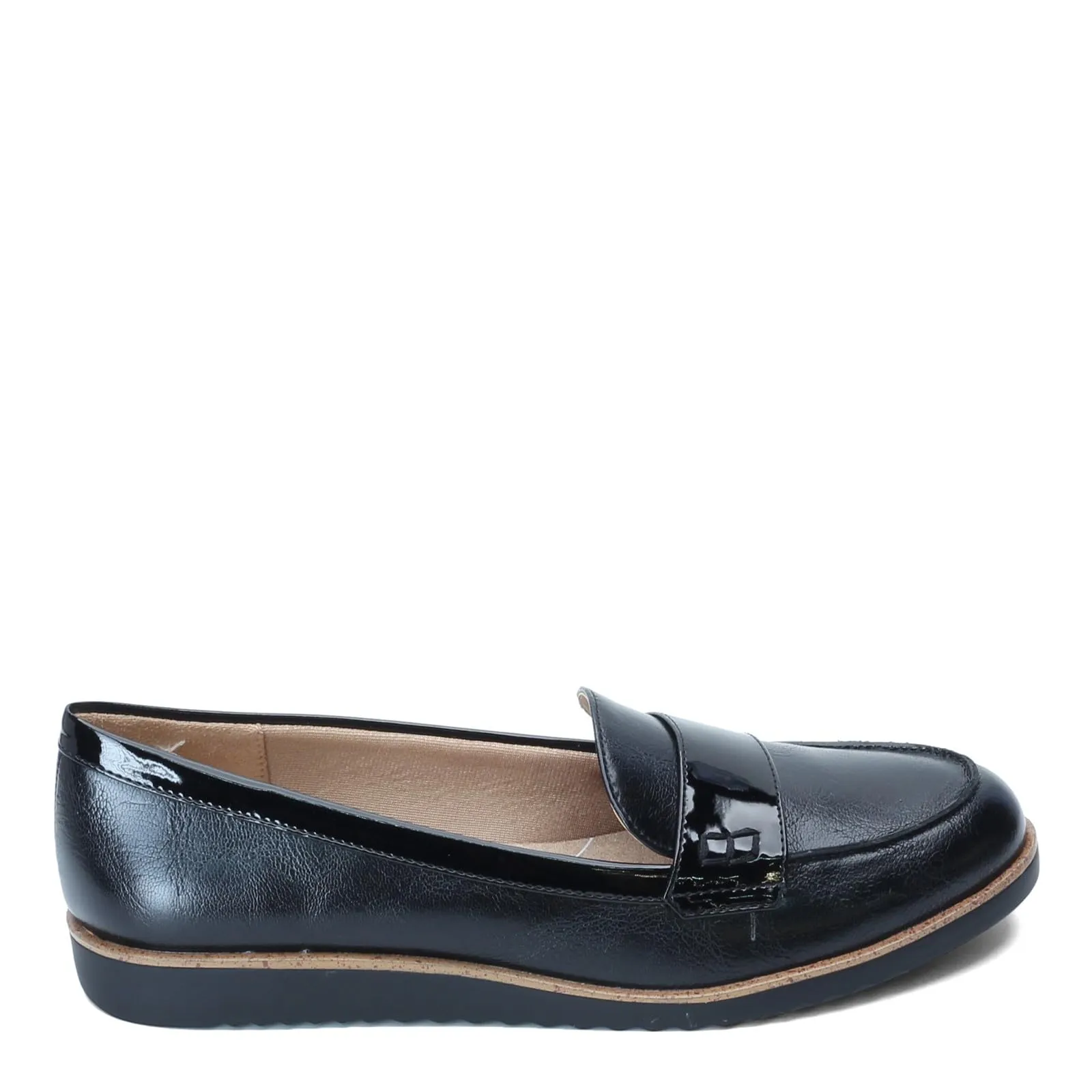 LifeStride Womens Zee Loafer, Black, 7.5 US
