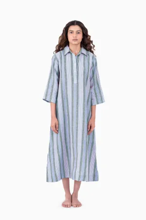 Linen Vesper Dress-Vern Green