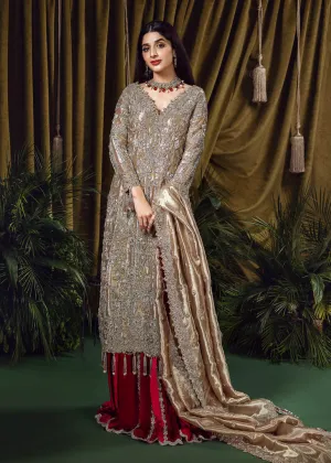 Long Shirt Red Sharara for Pakistani Wedding Dresses