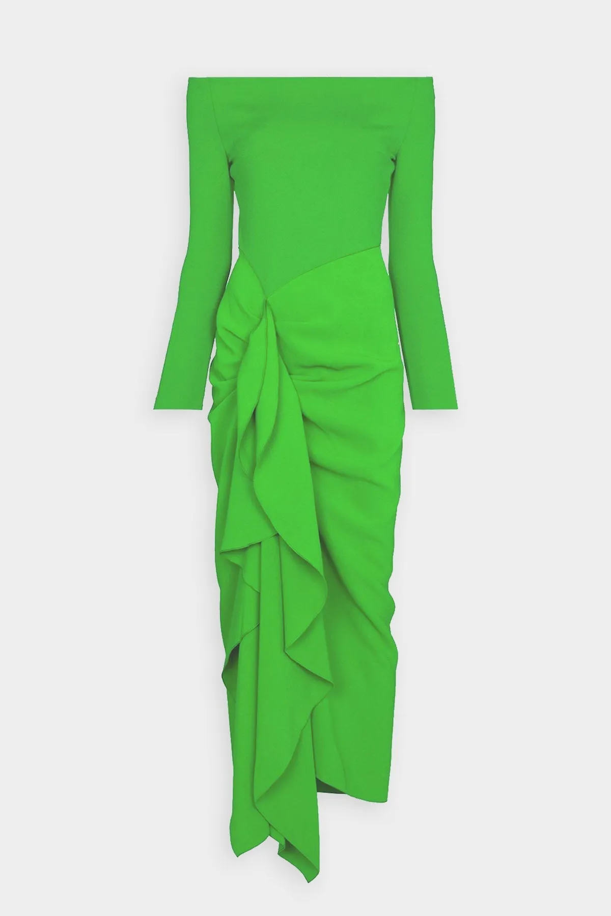 Lotus Midi Dress in Green