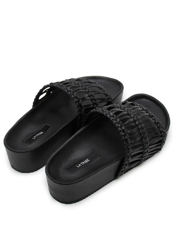 Lou Platform Slide - Black