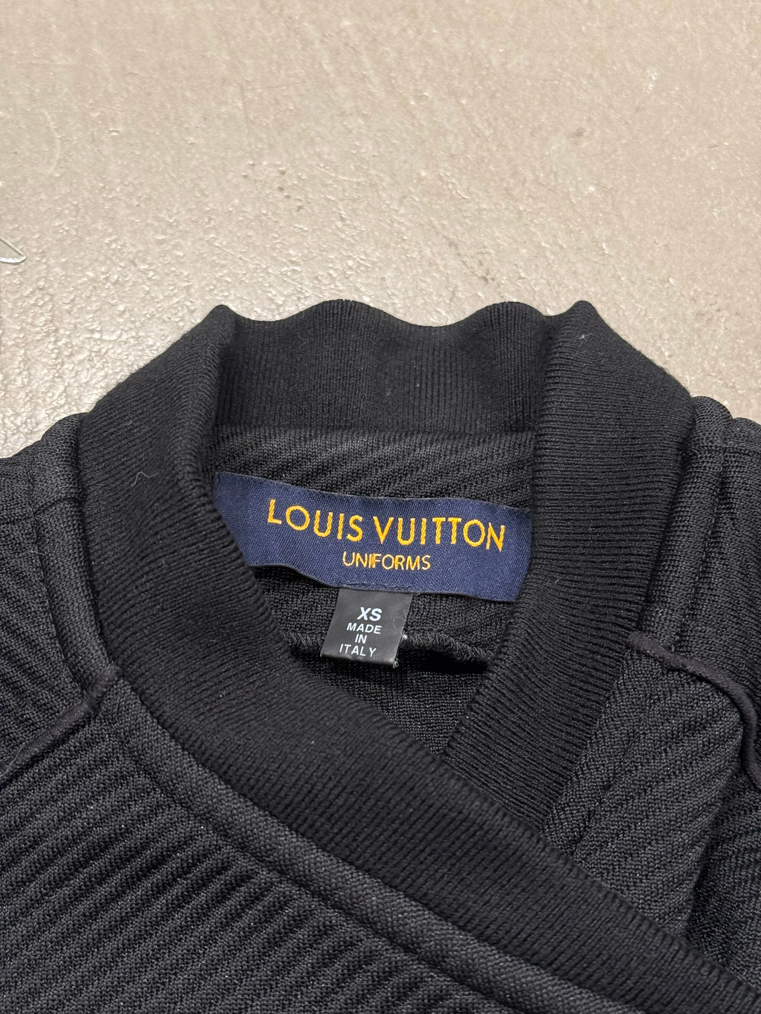 Louis Vuitton “uniforms” cropped black bomber jacket