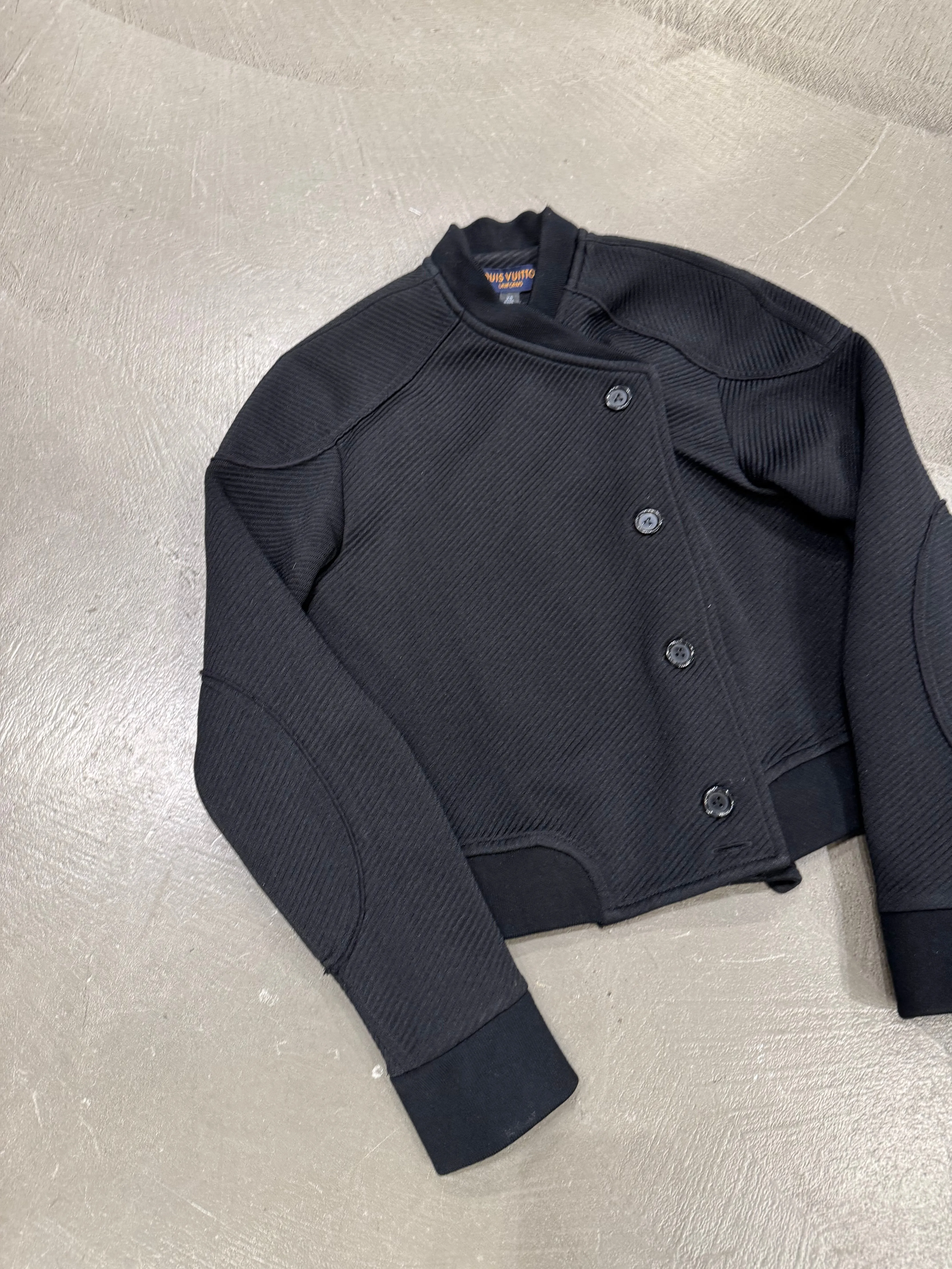 Louis Vuitton “uniforms” cropped black bomber jacket
