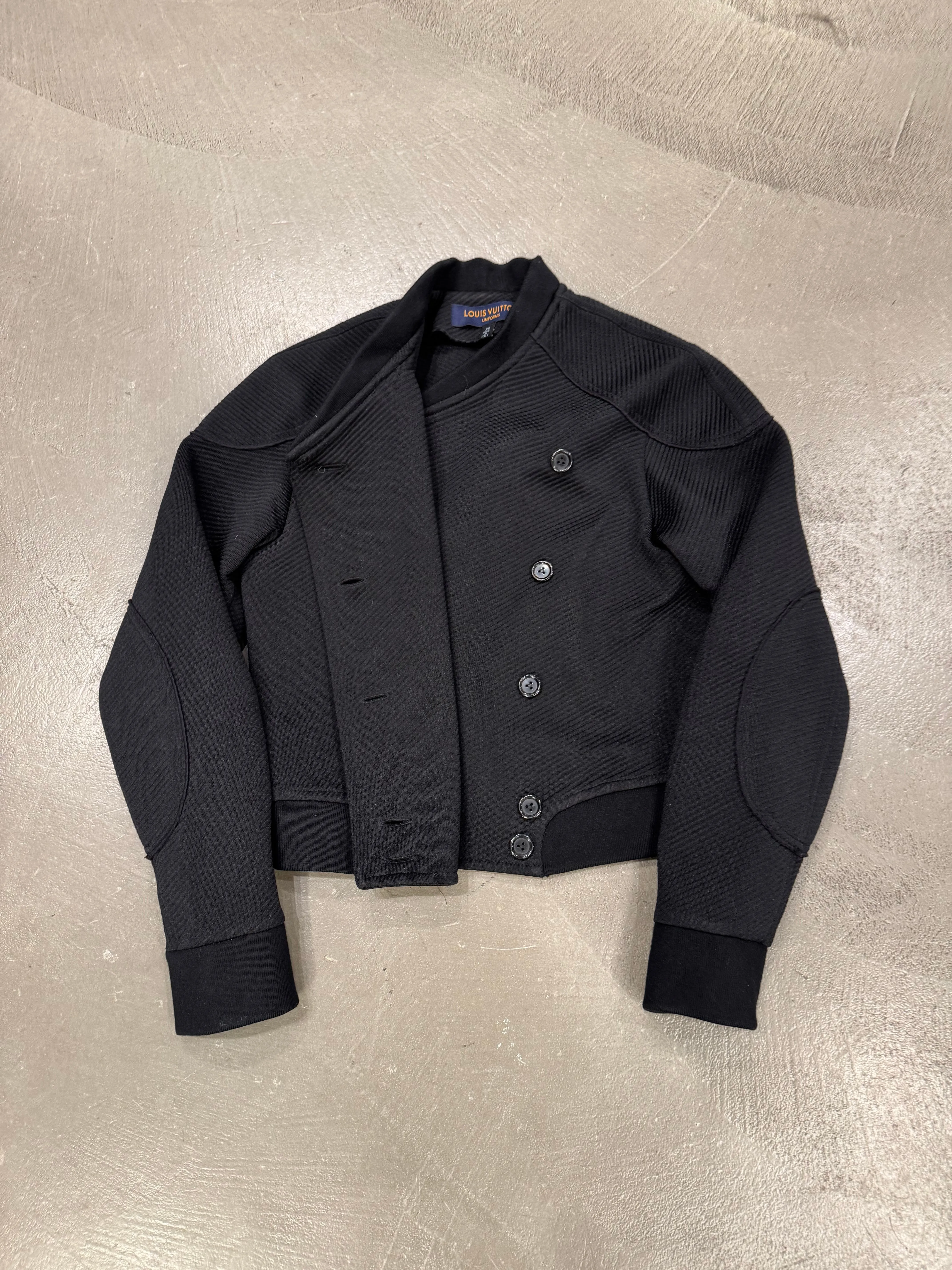 Louis Vuitton “uniforms” cropped black bomber jacket