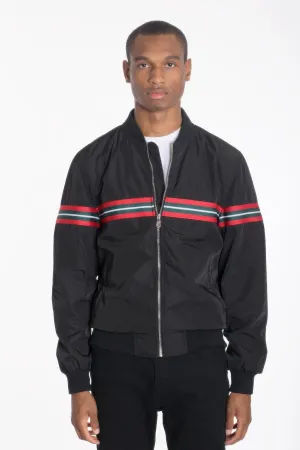 Luxury Woven Taped Bomber Jacket