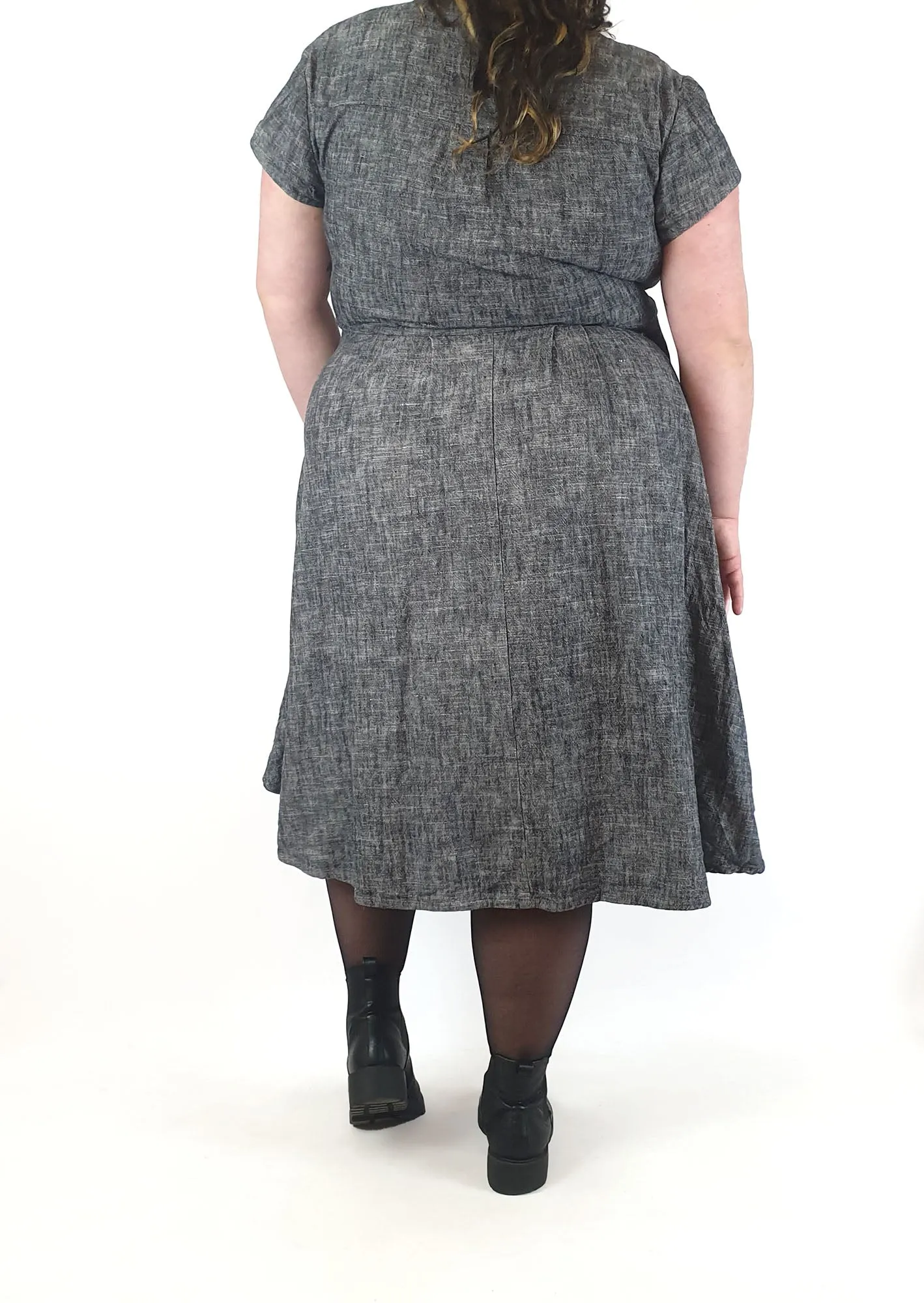Made590 saski natural denim look cotton dress size 3X