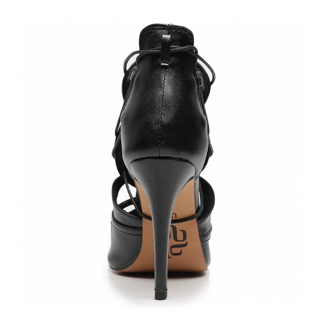 Magdelora - Black Vegan Leather - Street Sole