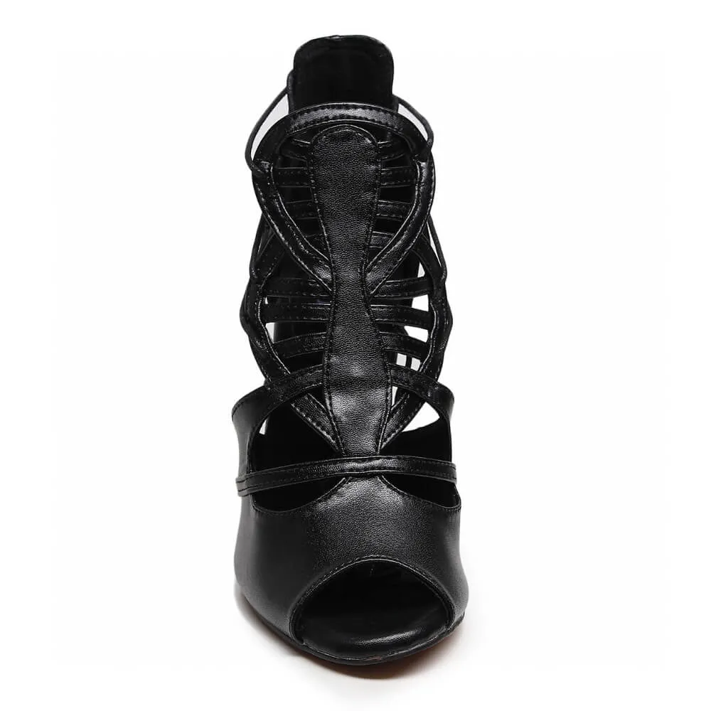 Magdelora - Black Vegan Leather - Street Sole